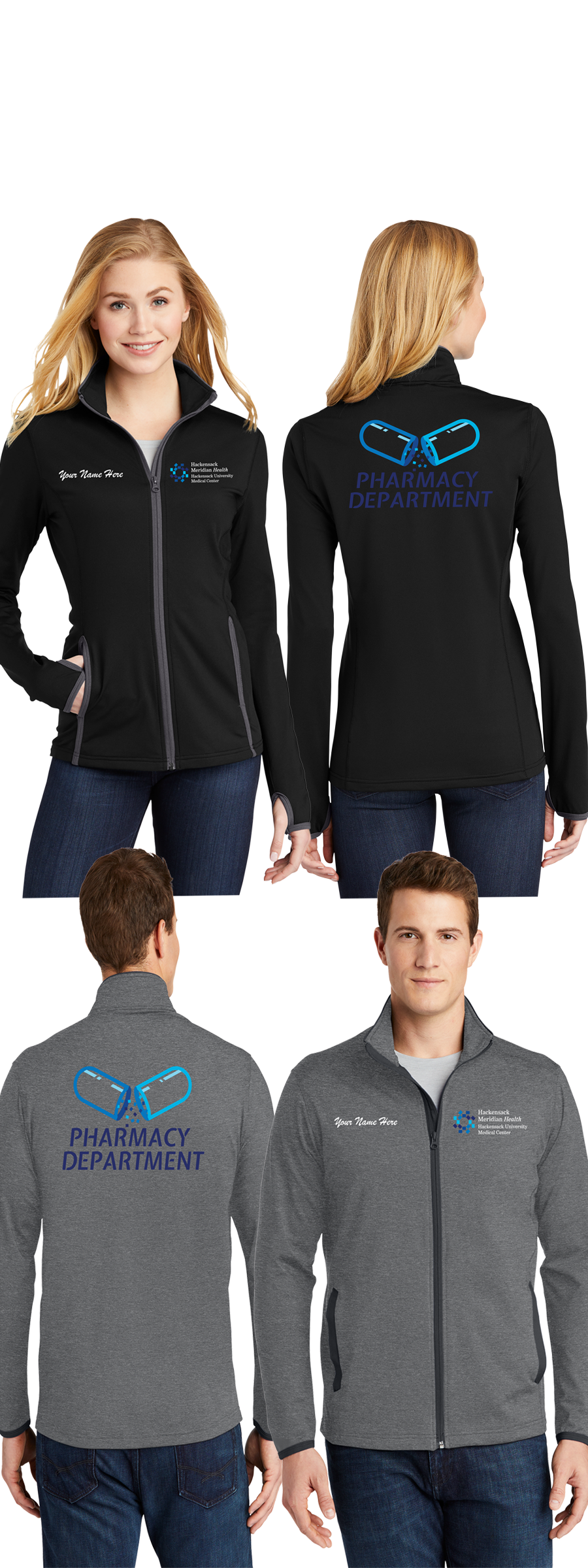 Sport-Tek® Sport-Wick® Stretch Contrast Full-Zip Jacket